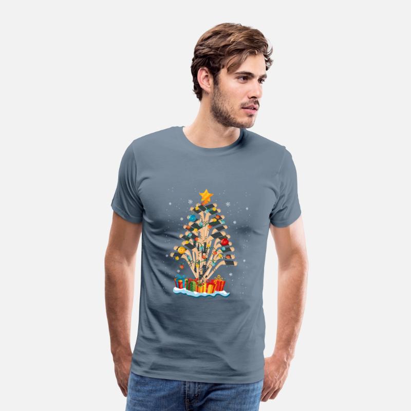 Christmas Tree Hockey Sticks Funny Hockey Lovers