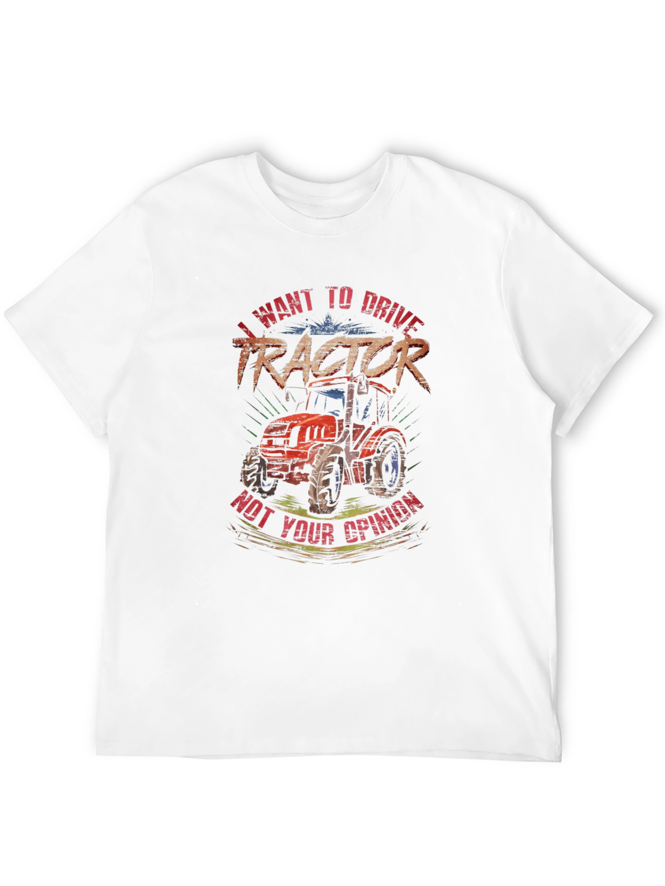 I Want To Drive Tractor Graphic T-Shirt