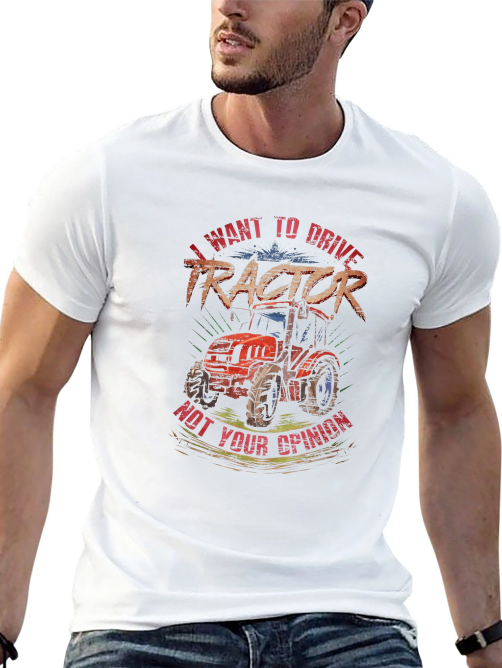 I Want To Drive Tractor Graphic T-Shirt