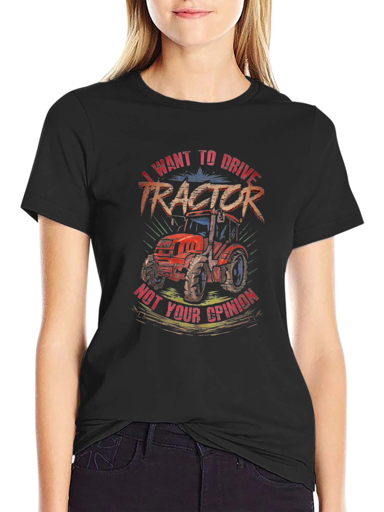 I Want To Drive Tractor Graphic T-Shirt