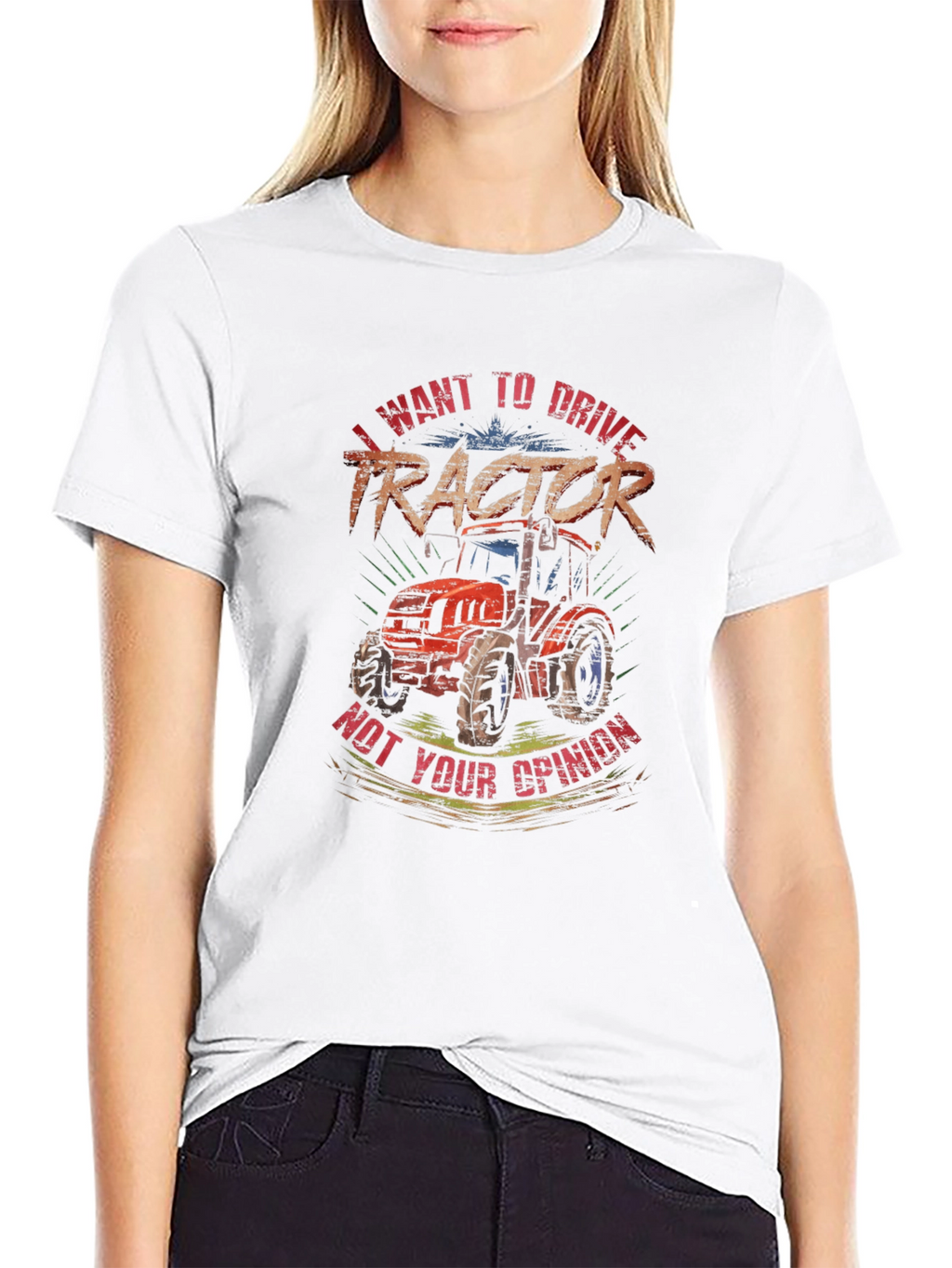 I Want To Drive Tractor Graphic T-Shirt