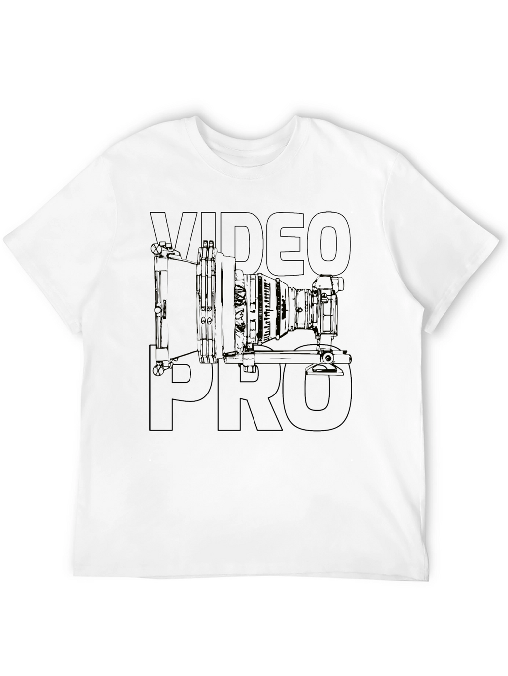 Video Pro T-Shirt - Camera Design Black Tee