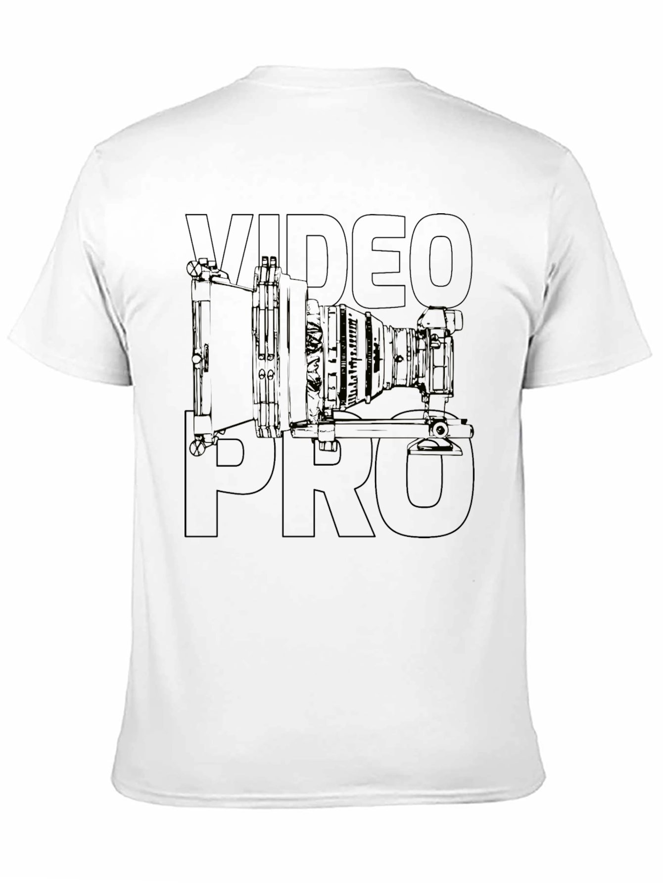 Video Pro T-Shirt - Camera Design Black Tee