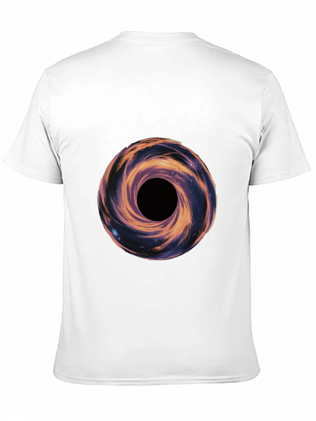 Galaxy Vortex Graphic T-Shirt - Black Casual Tee