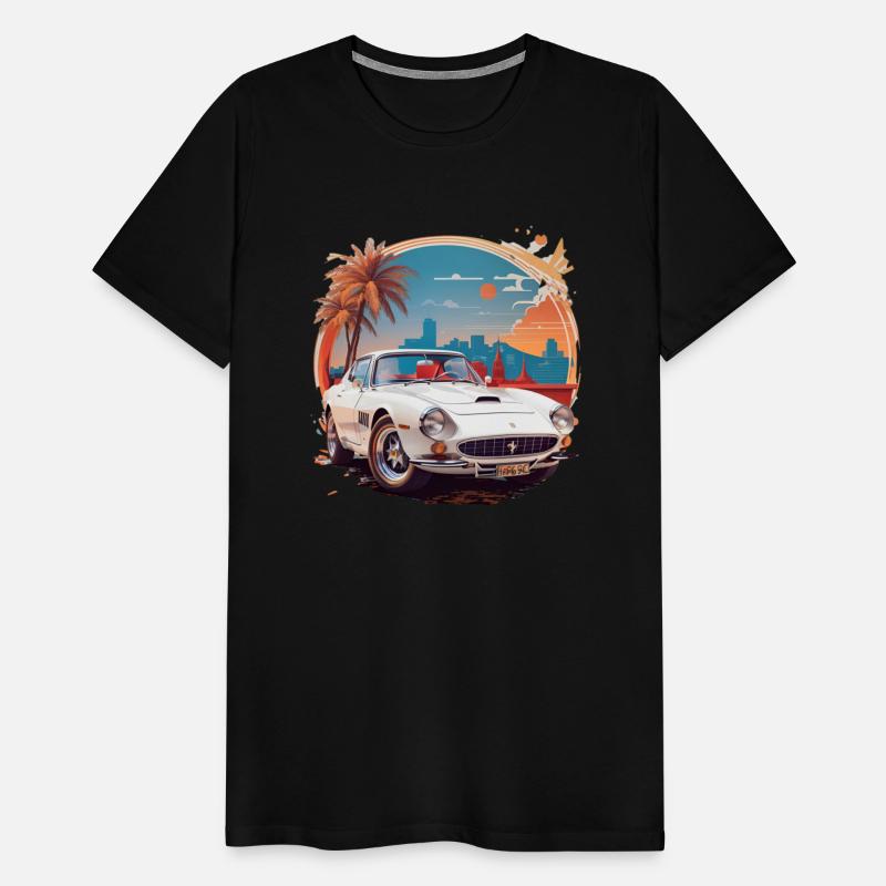 Classic car meets sunrise