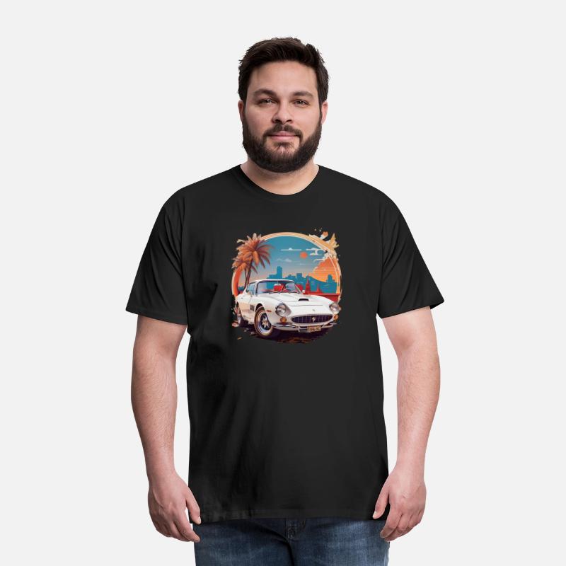 Classic car meets sunrise