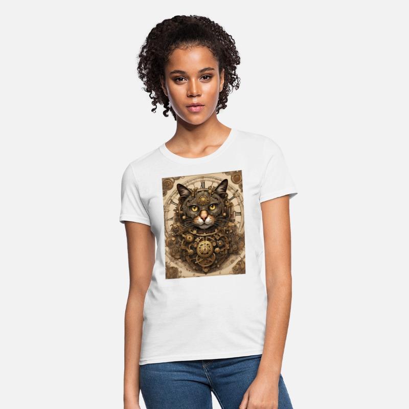 clock steampunk cat