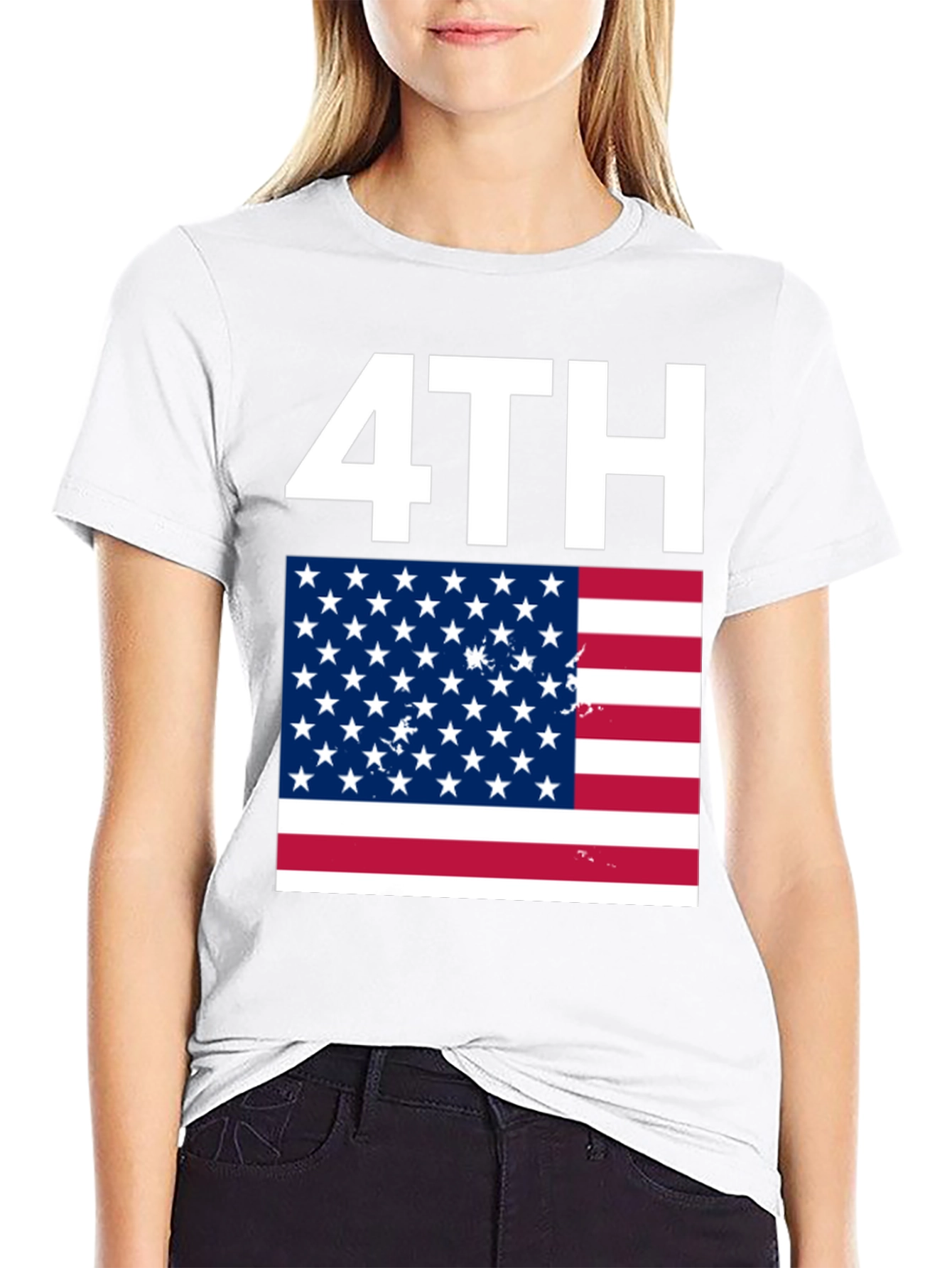 Patriotic 4th of July T-Shirt - American Flag Design