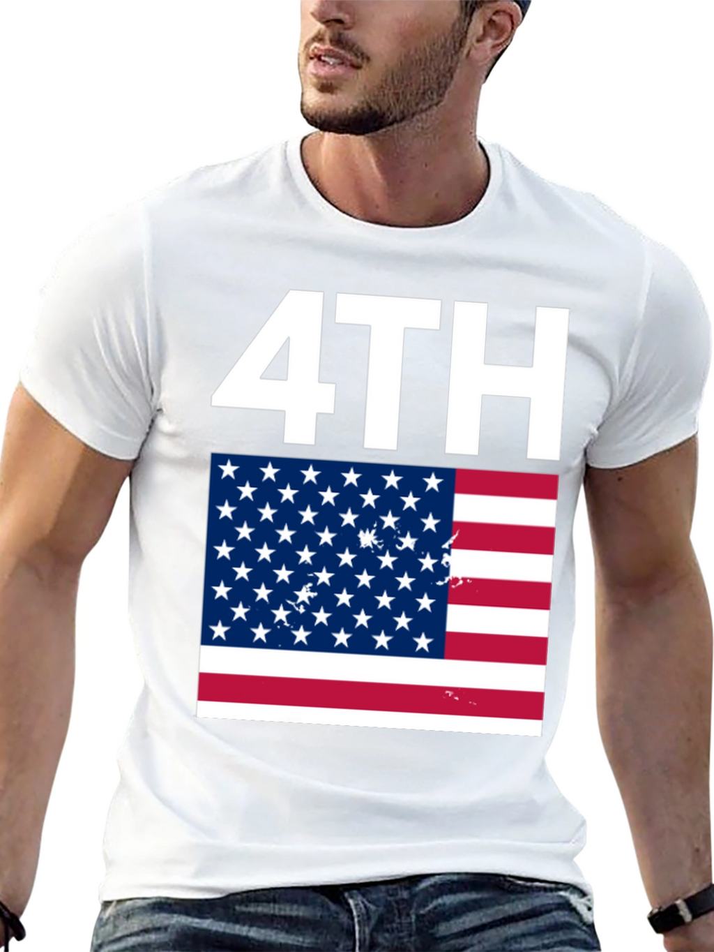 Patriotic 4th of July T-Shirt - American Flag Design