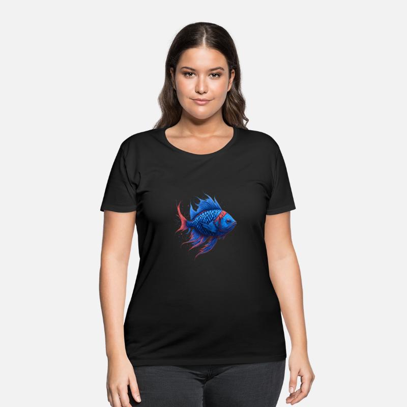 Colorful Blue and Red Fish