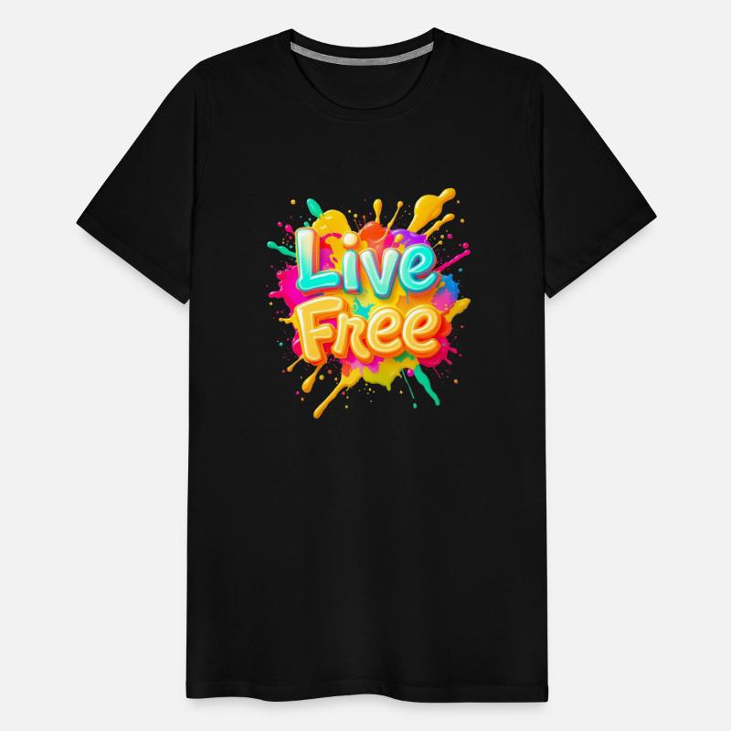 Colorful Motivational Splash Art Live Free