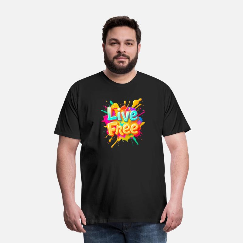 Colorful Motivational Splash Art Live Free