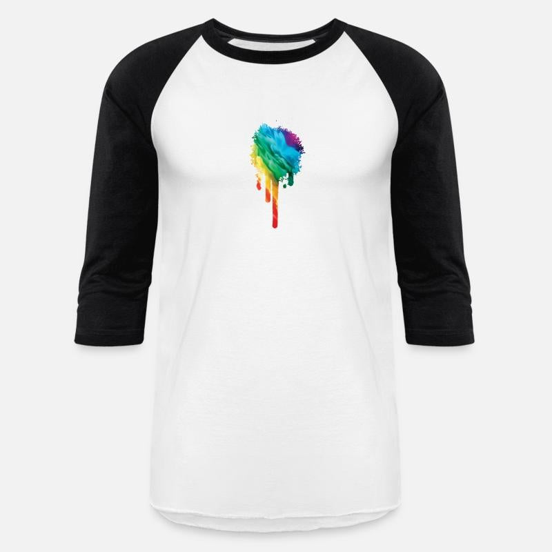 Colorful Rainbow Paint Splatter With Smoke And Fog