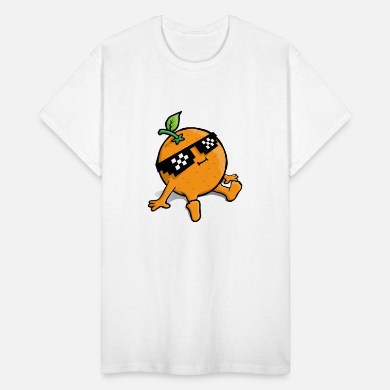 Cool Relaxing Orange Fruit Pixel Sunglasses Face