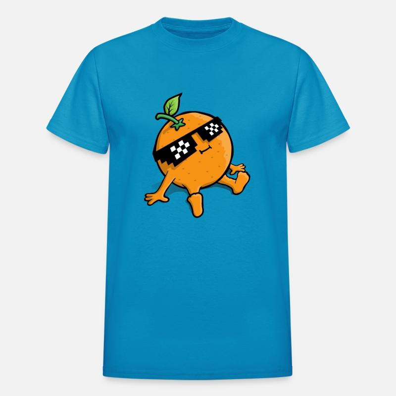 Cool Relaxing Orange Fruit Pixel Sunglasses Face
