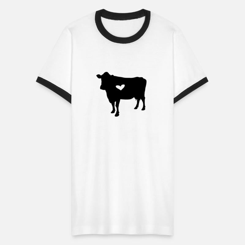 Cow with heart cow hugging farmer farming cows