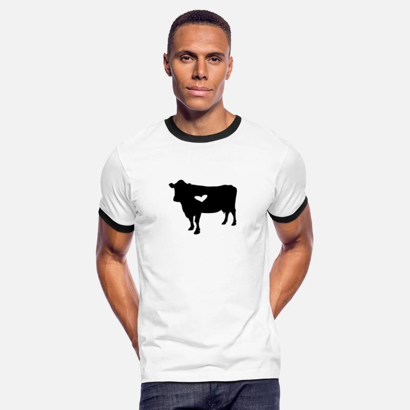 Cow with heart cow hugging farmer farming cows