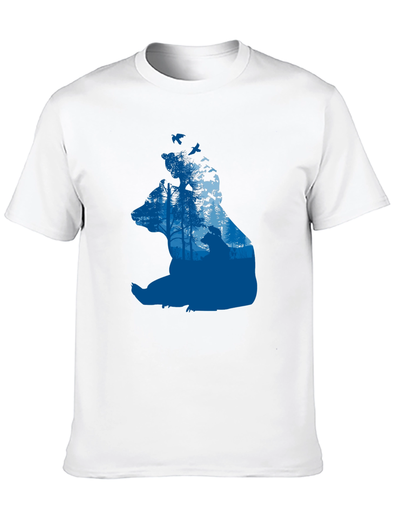 Bear Silhouette Forest Graphic T-Shirt