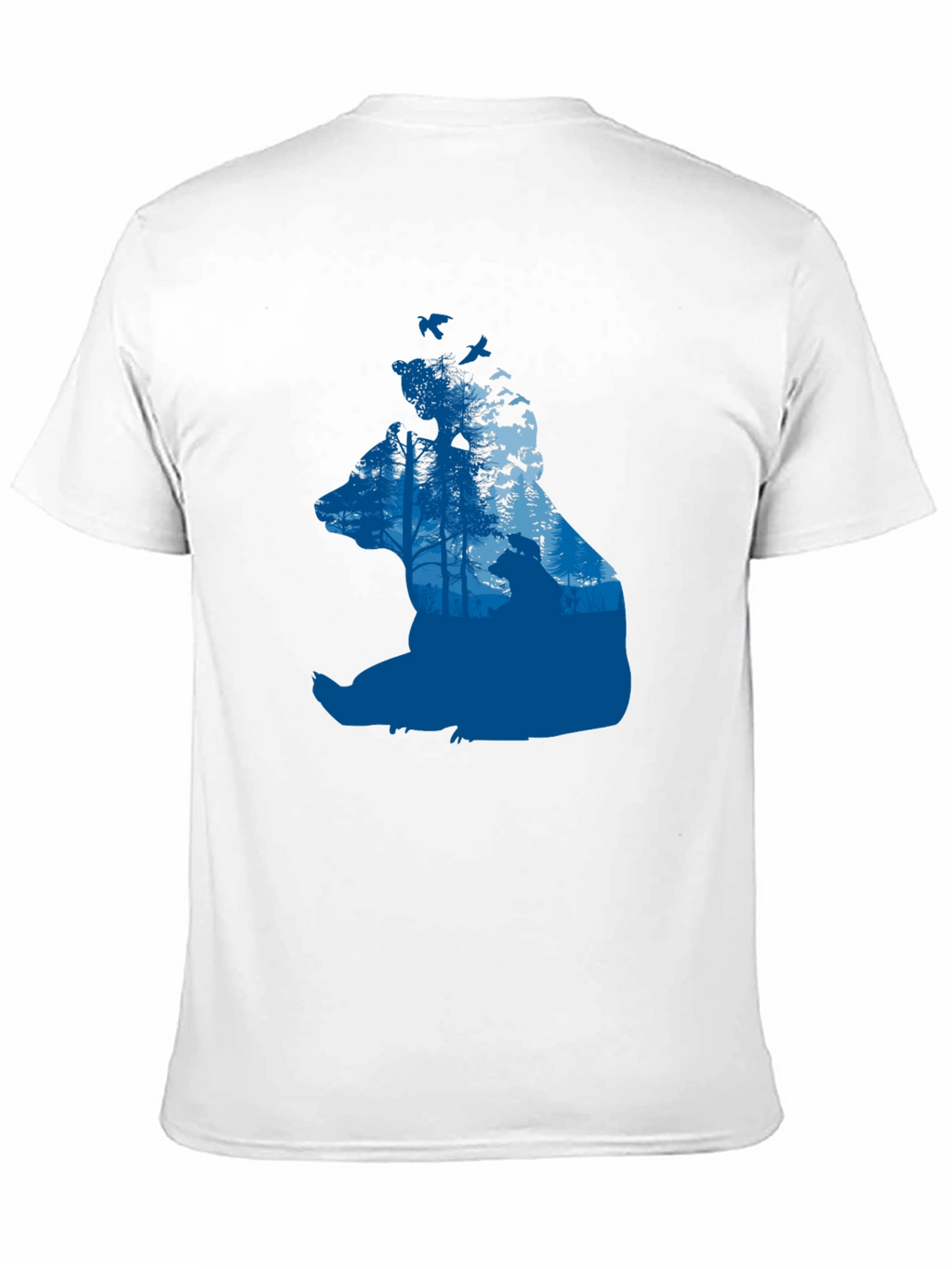 Bear Silhouette Forest Graphic T-Shirt