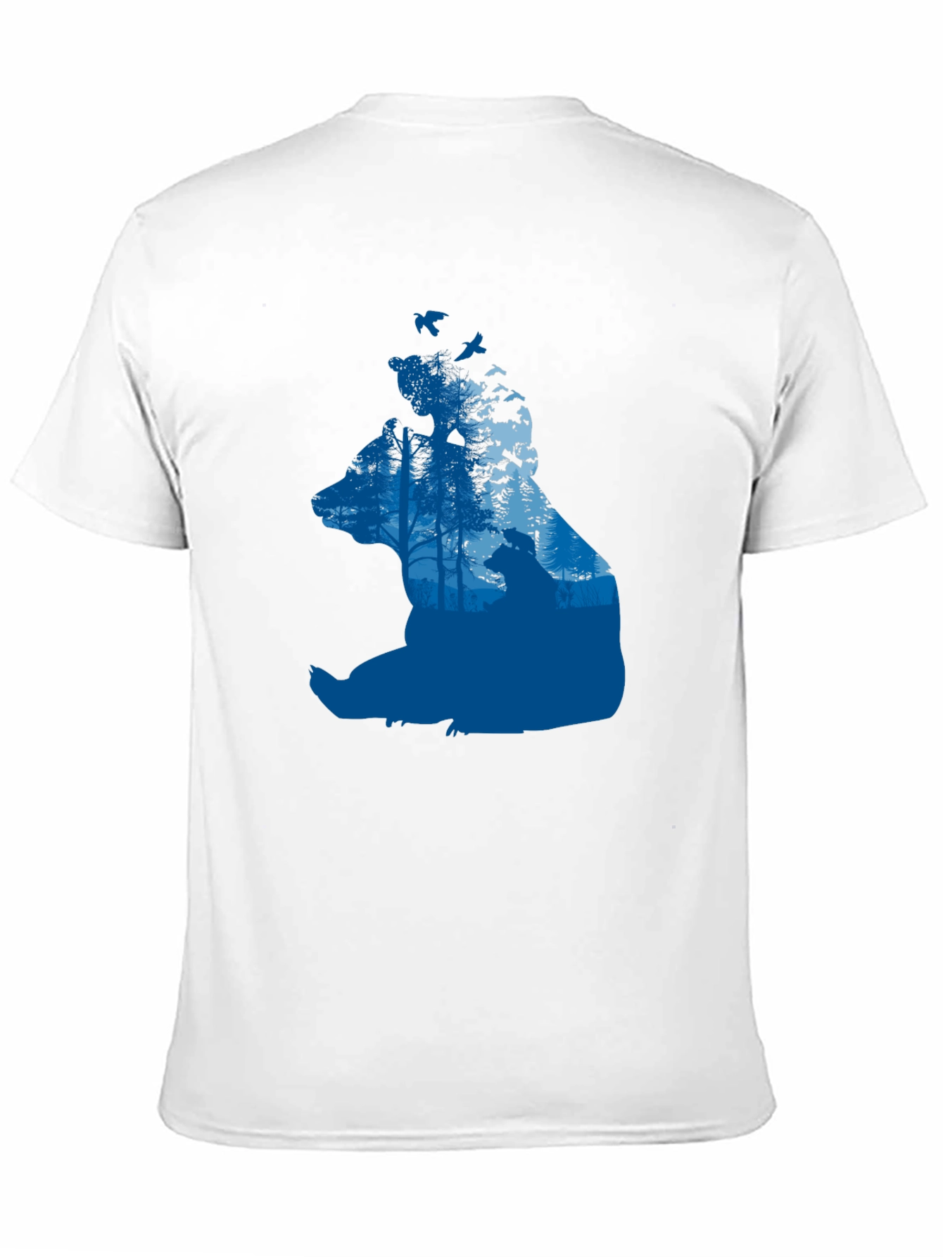 Bear Silhouette Forest Graphic T-Shirt