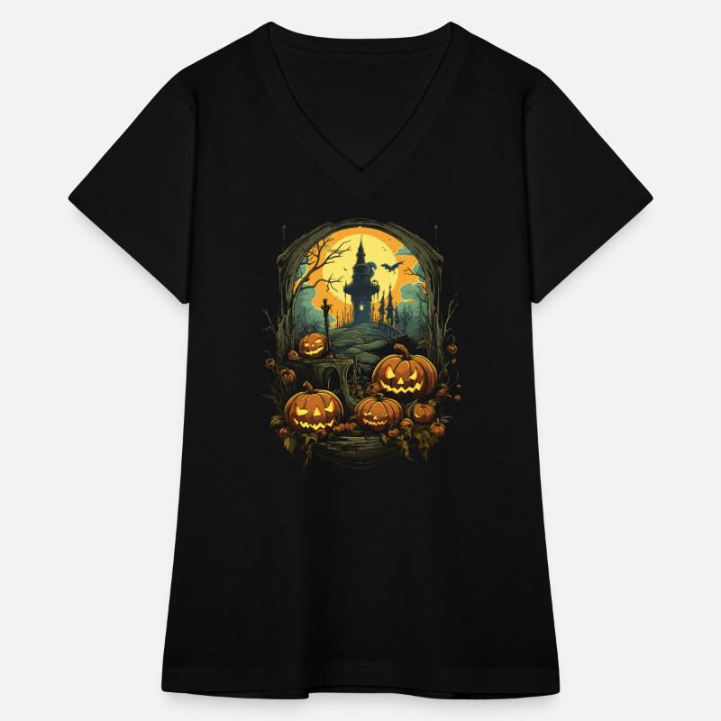 Creepy Jack-o-Lantern Tee Halloween Vibes Gift
