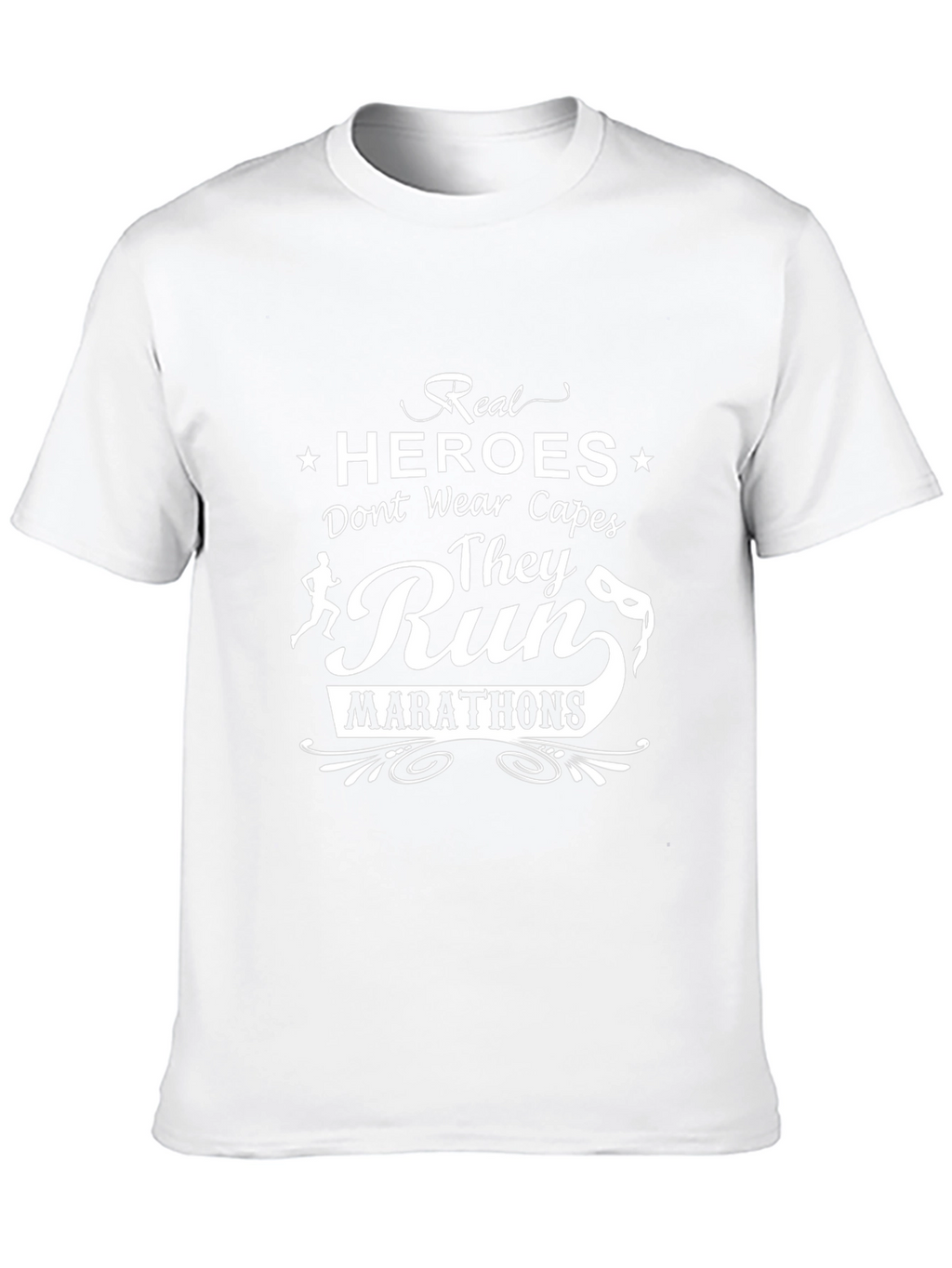 Real Heroes Run Marathons Black T-Shirt