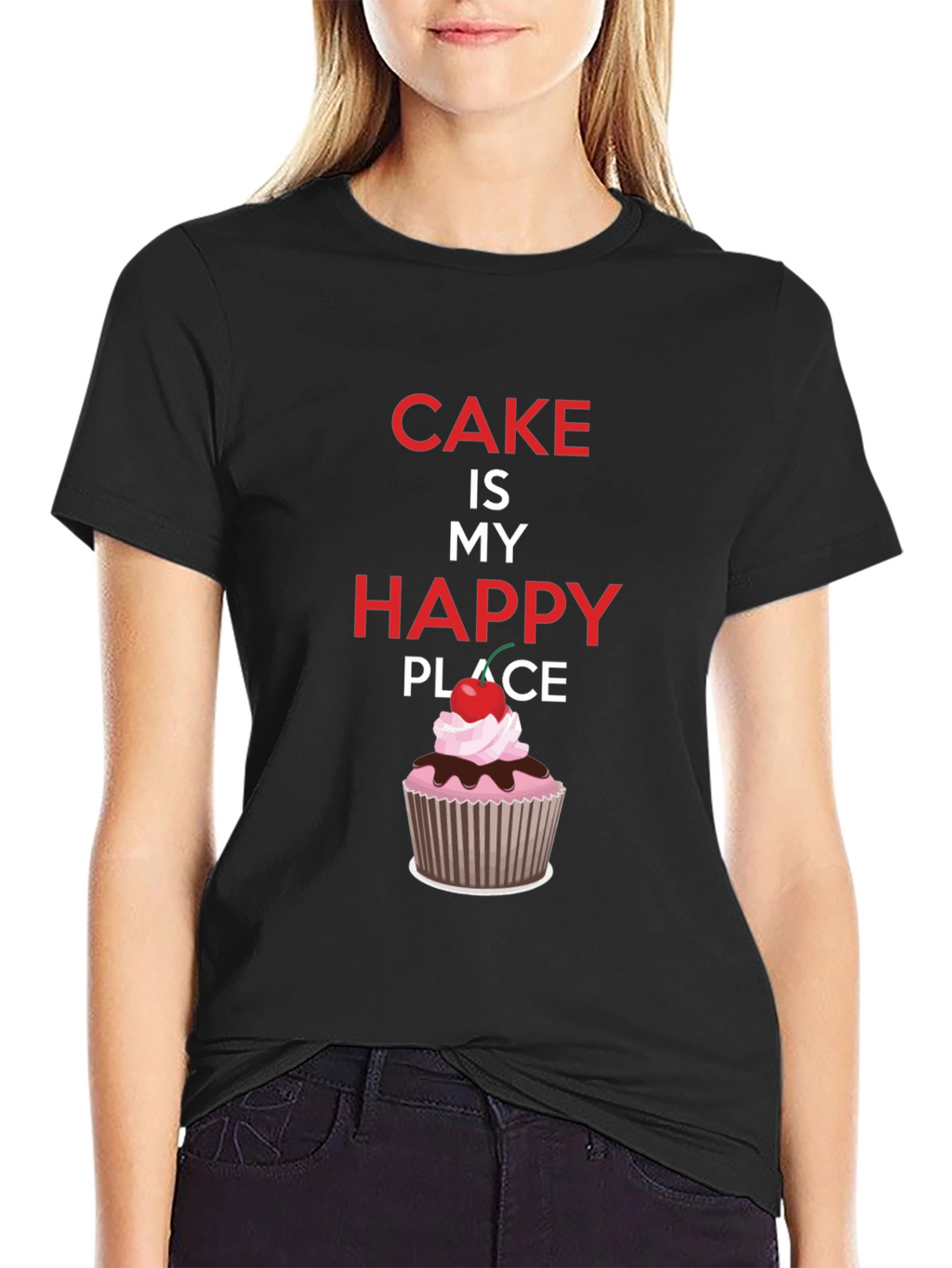 Cake Is My Happy Place Graphic Tee