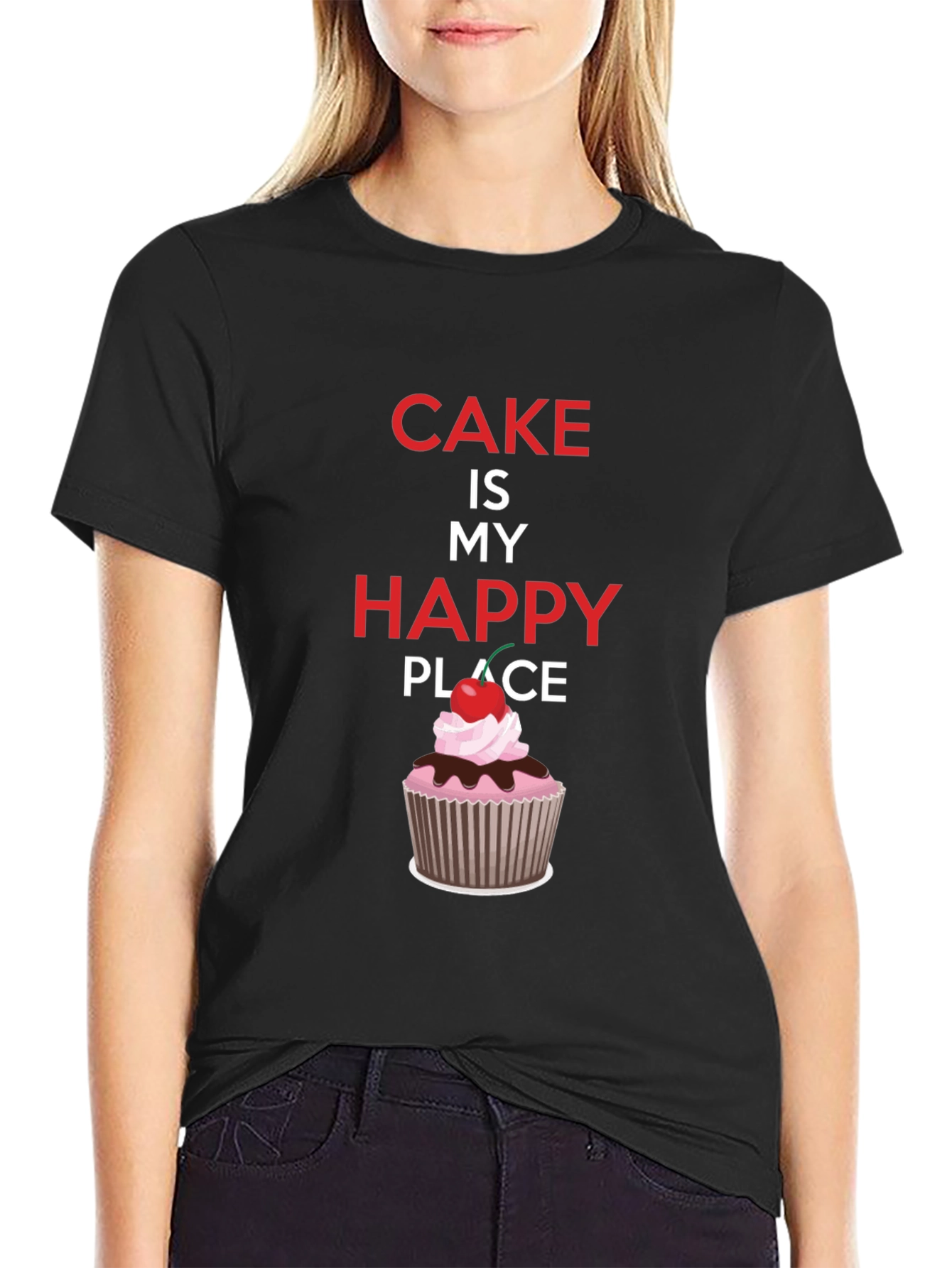 Cake Is My Happy Place Graphic Tee