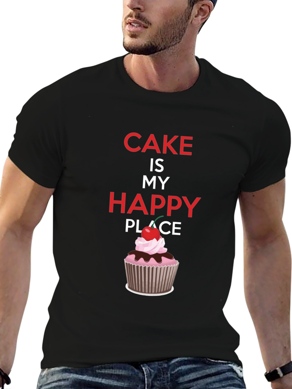 Cake Is My Happy Place Graphic Tee