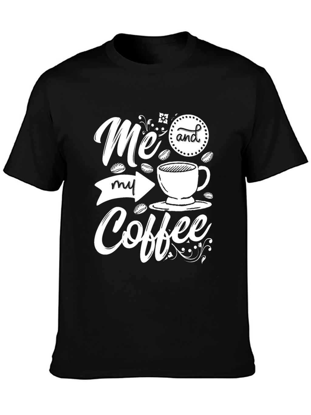 Me and My Coffee Graphic Tee - Black