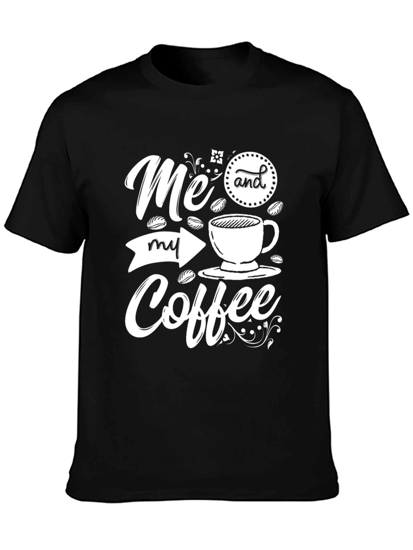 Me and My Coffee Graphic Tee - Black
