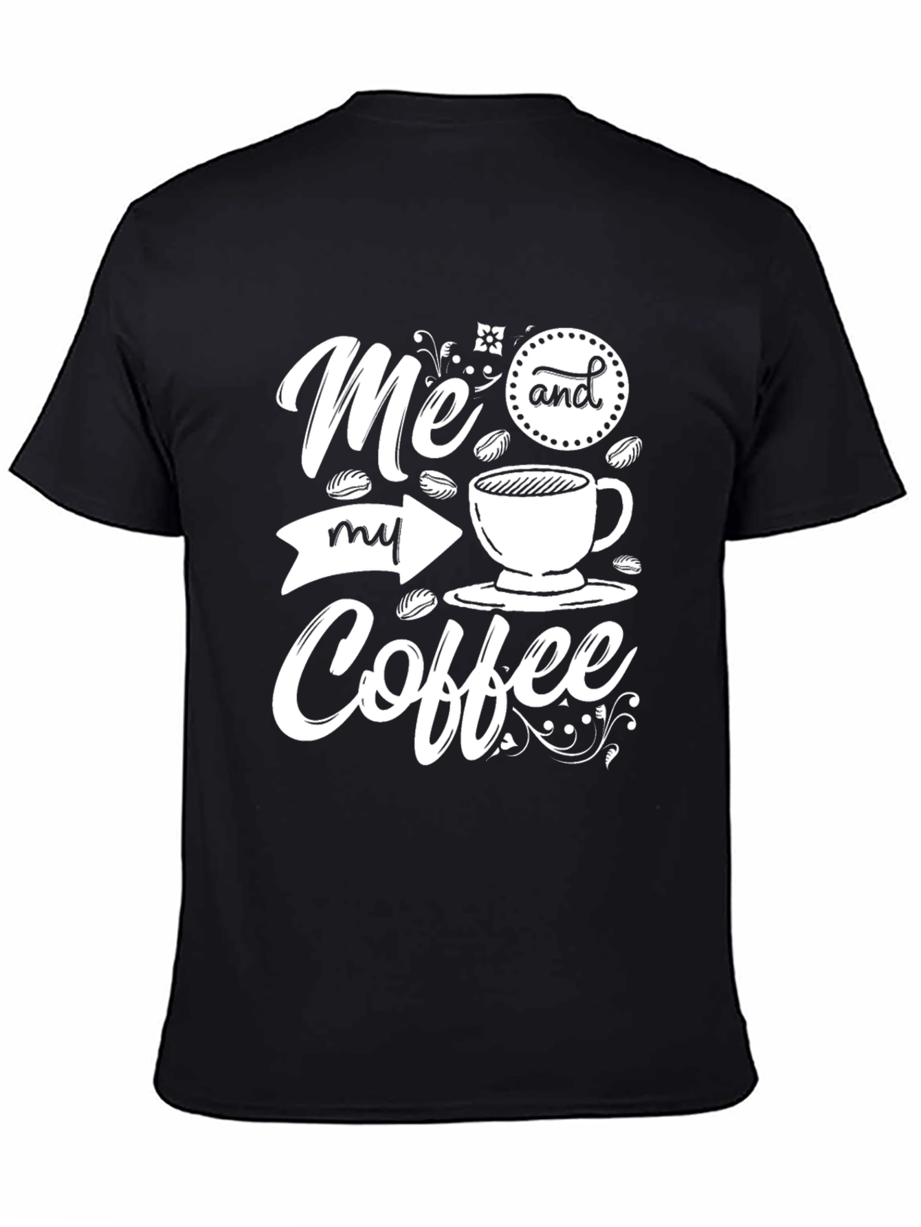 Me and My Coffee Graphic Tee - Black