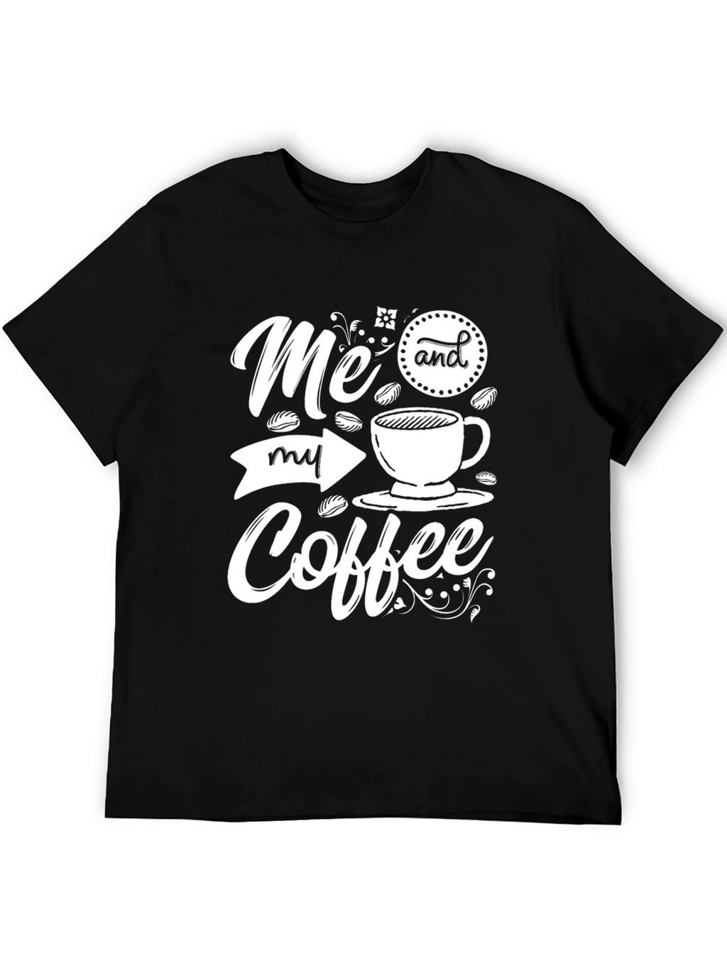 Me and My Coffee Graphic Tee - Black