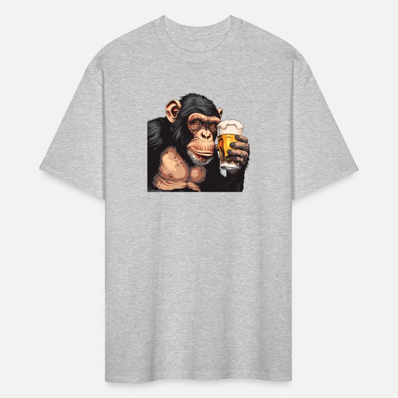 Cute Chimpanzee Drinking Beer 2