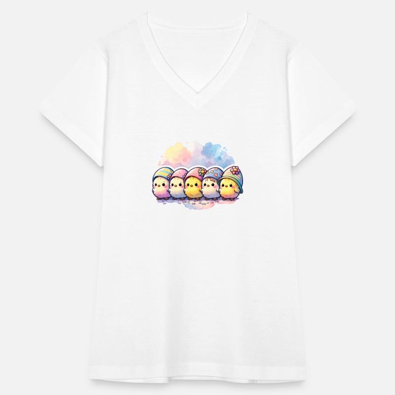Cute Group of Chicks With Easter Egg