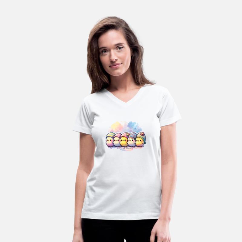 Cute Group of Chicks With Easter Egg