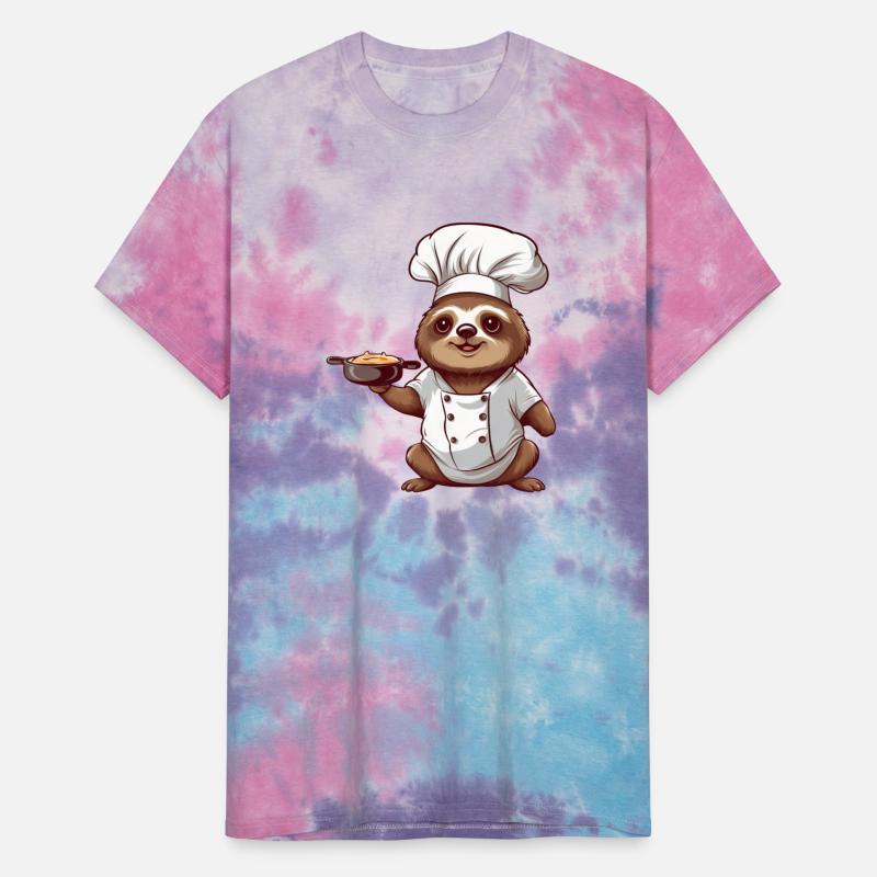 Cute Sloth Comic Chef with Chef Hat Design