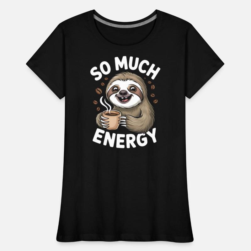 Cute Sloth with Coffee and Coffee Beans