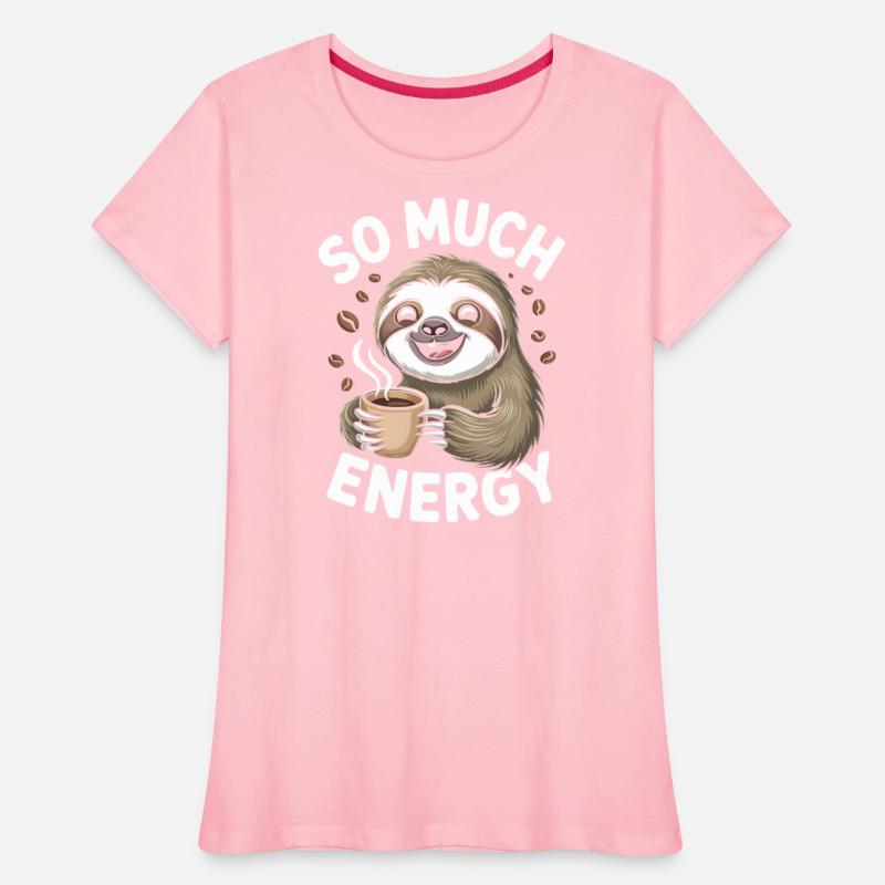 Cute Sloth with Coffee and Coffee Beans