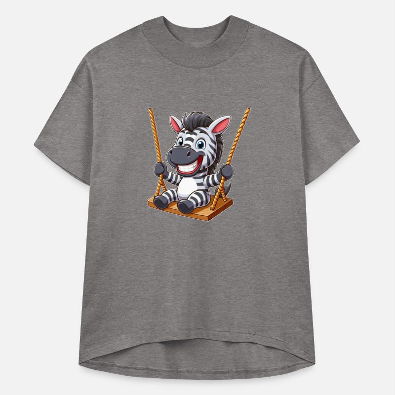Cute zebra swing cartoon grinning funny