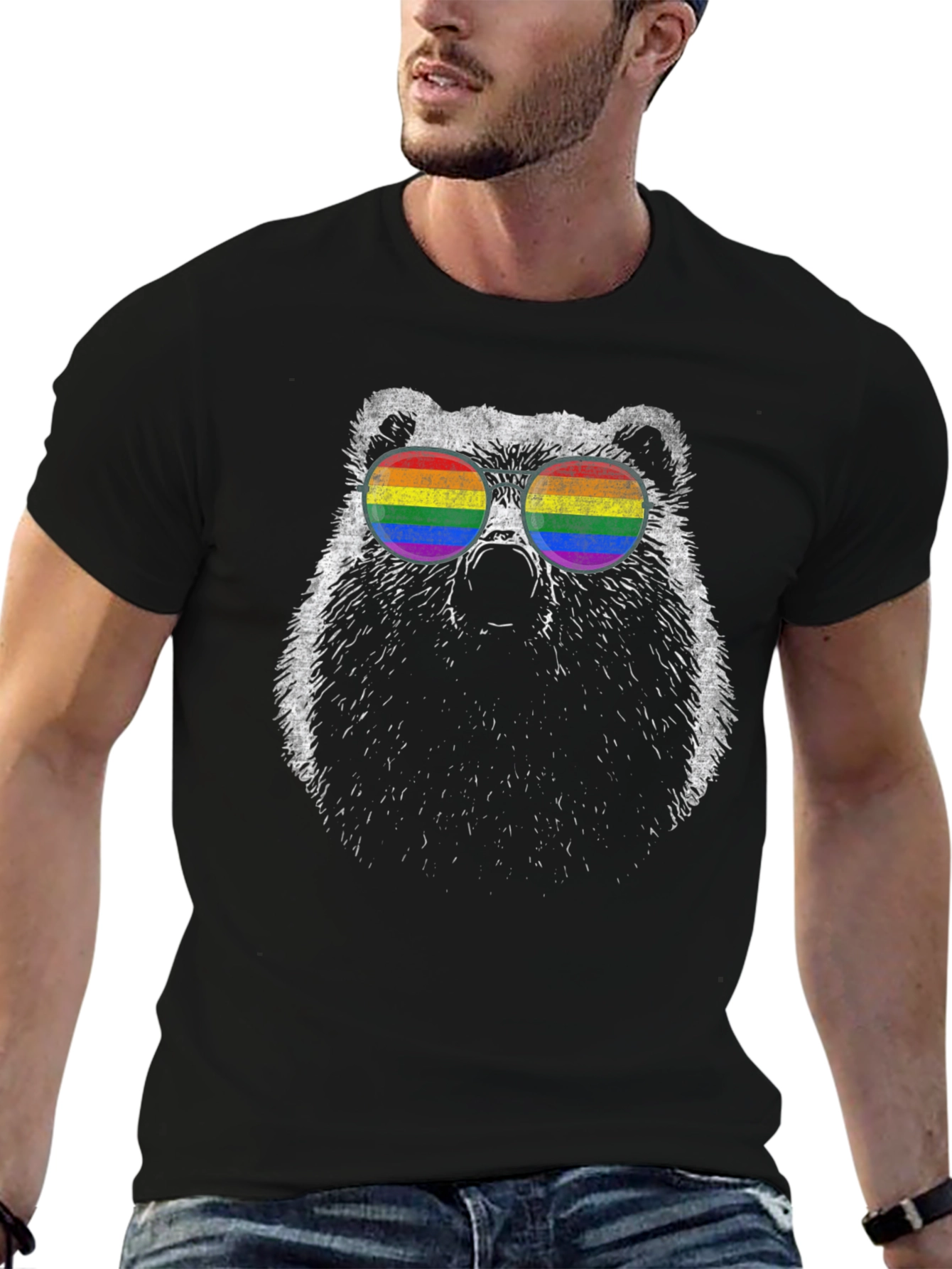 Bear Pride T-Shirt - LGBTQ+ Rainbow Sunglasses Tee