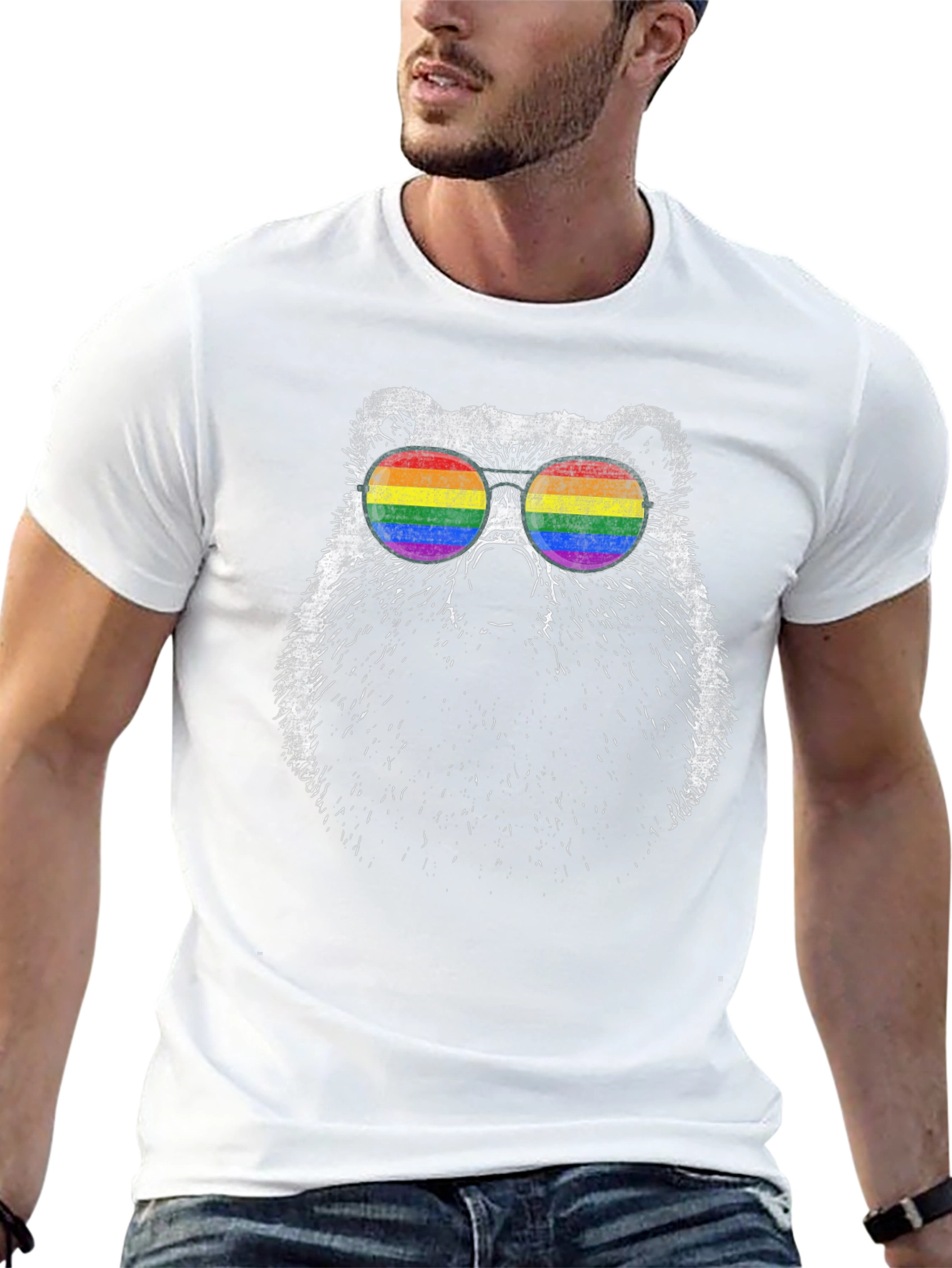 Bear Pride T-Shirt - LGBTQ+ Rainbow Sunglasses Tee