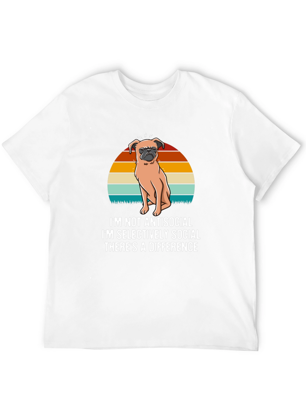 Antisocial Pug T-Shirt - Novelty Dog Lover Tee
