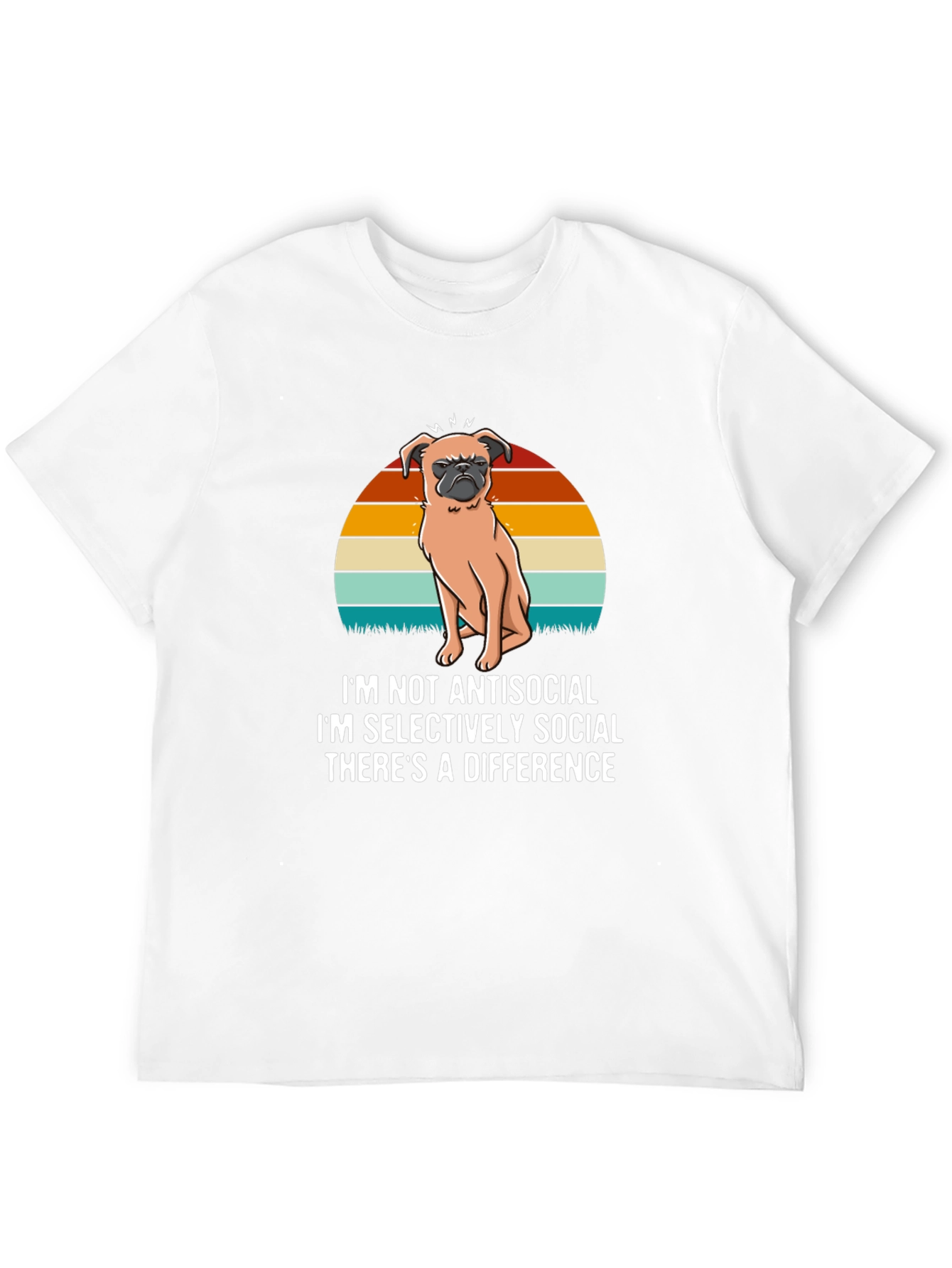 Antisocial Pug T-Shirt - Novelty Dog Lover Tee