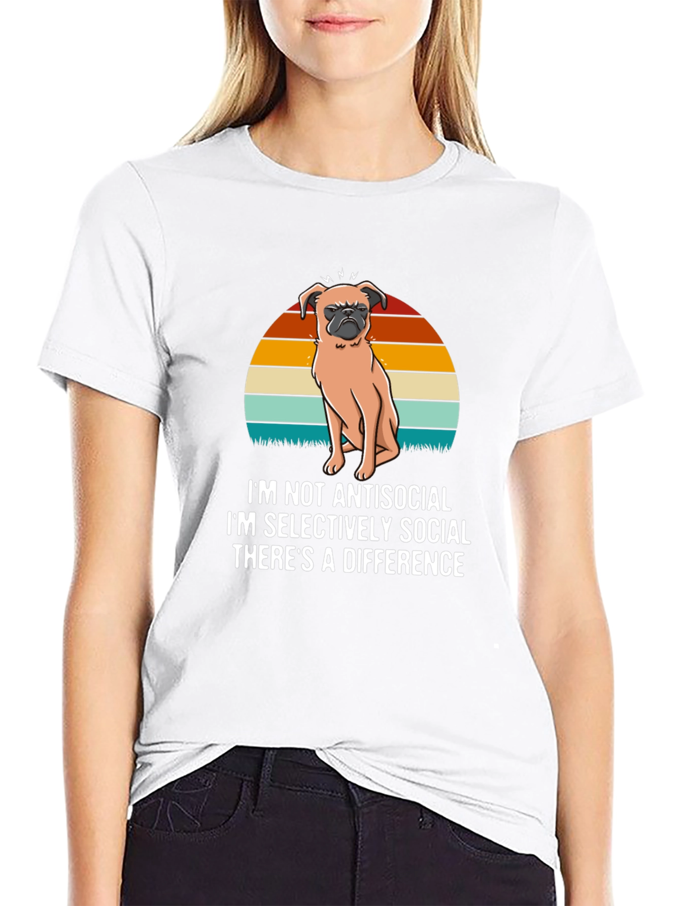 Antisocial Pug T-Shirt - Novelty Dog Lover Tee