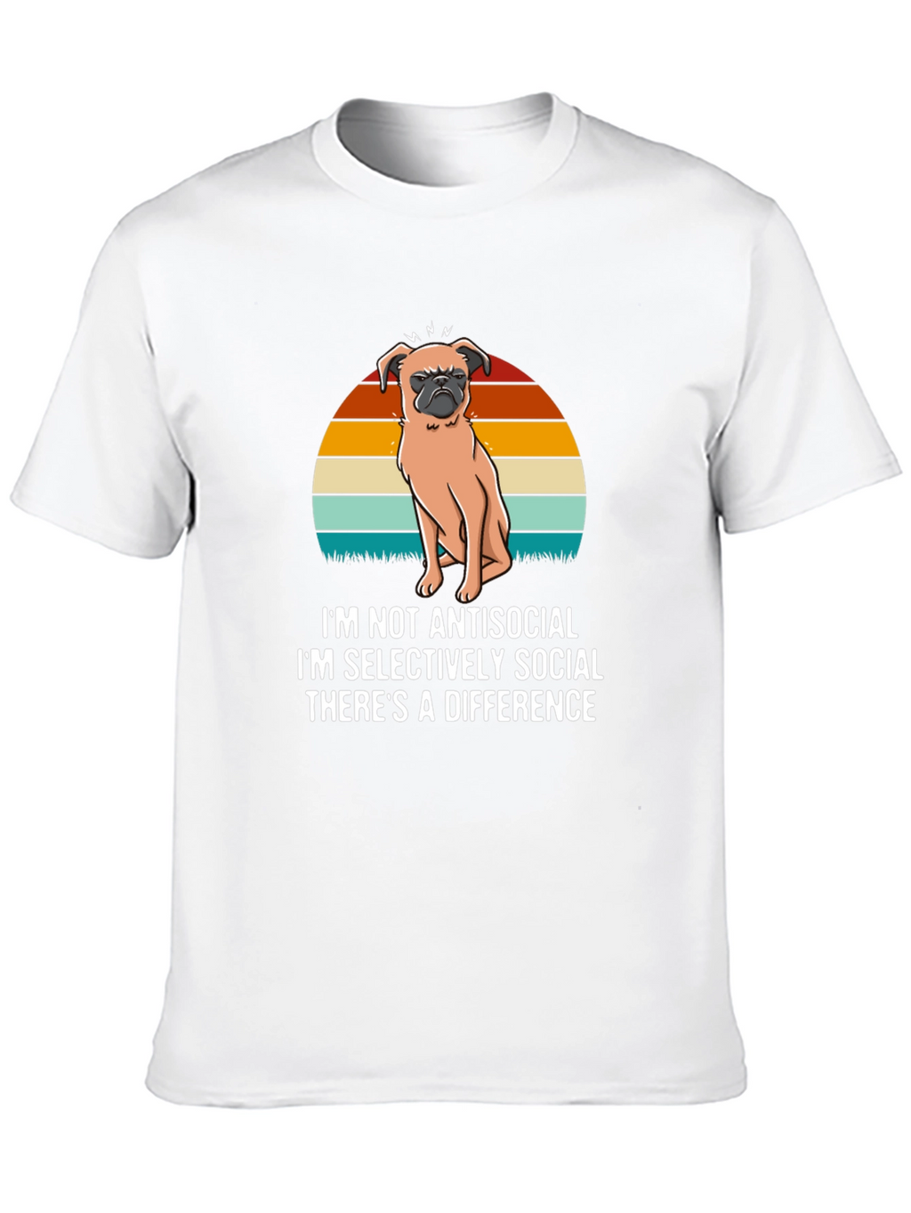 Antisocial Pug T-Shirt - Novelty Dog Lover Tee