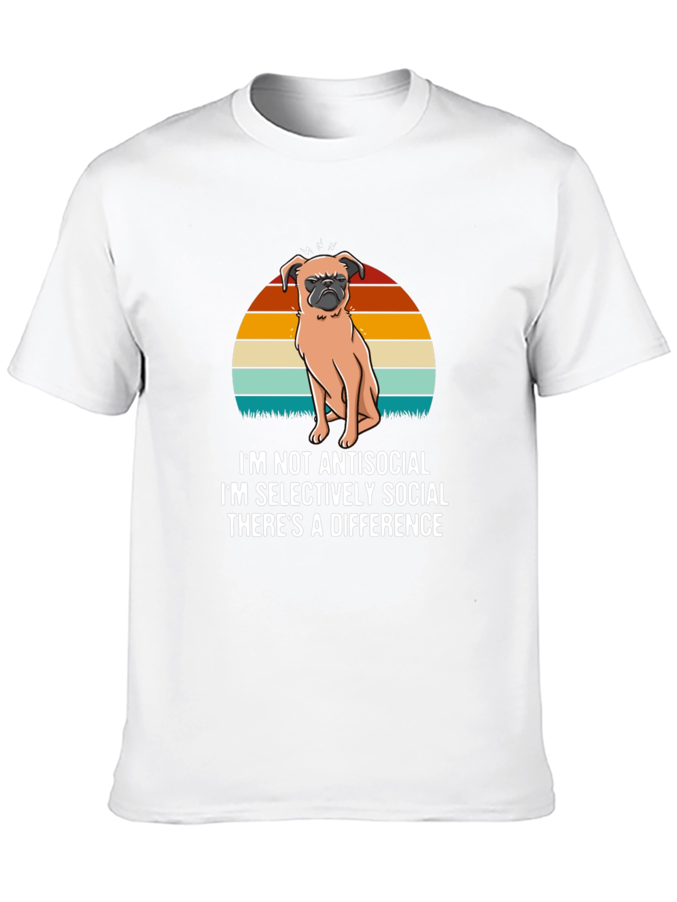 Antisocial Pug T-Shirt - Novelty Dog Lover Tee