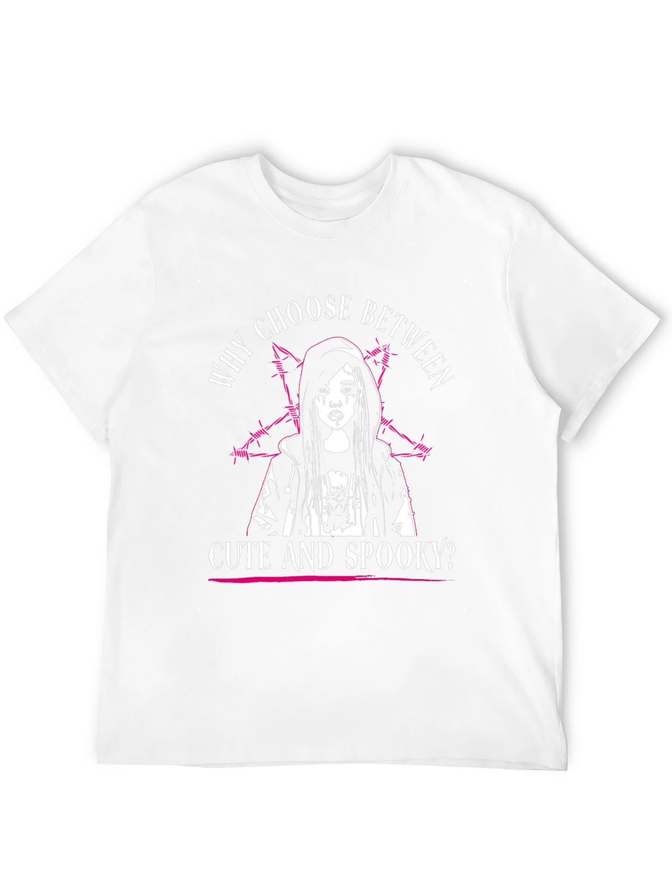 Cute & Spooky Graphic Tee - Black Cotton T-Shirt