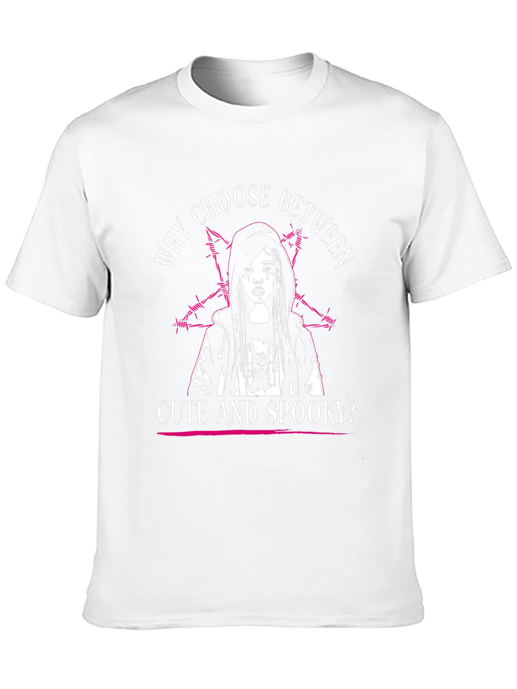 Cute & Spooky Graphic Tee - Black Cotton T-Shirt