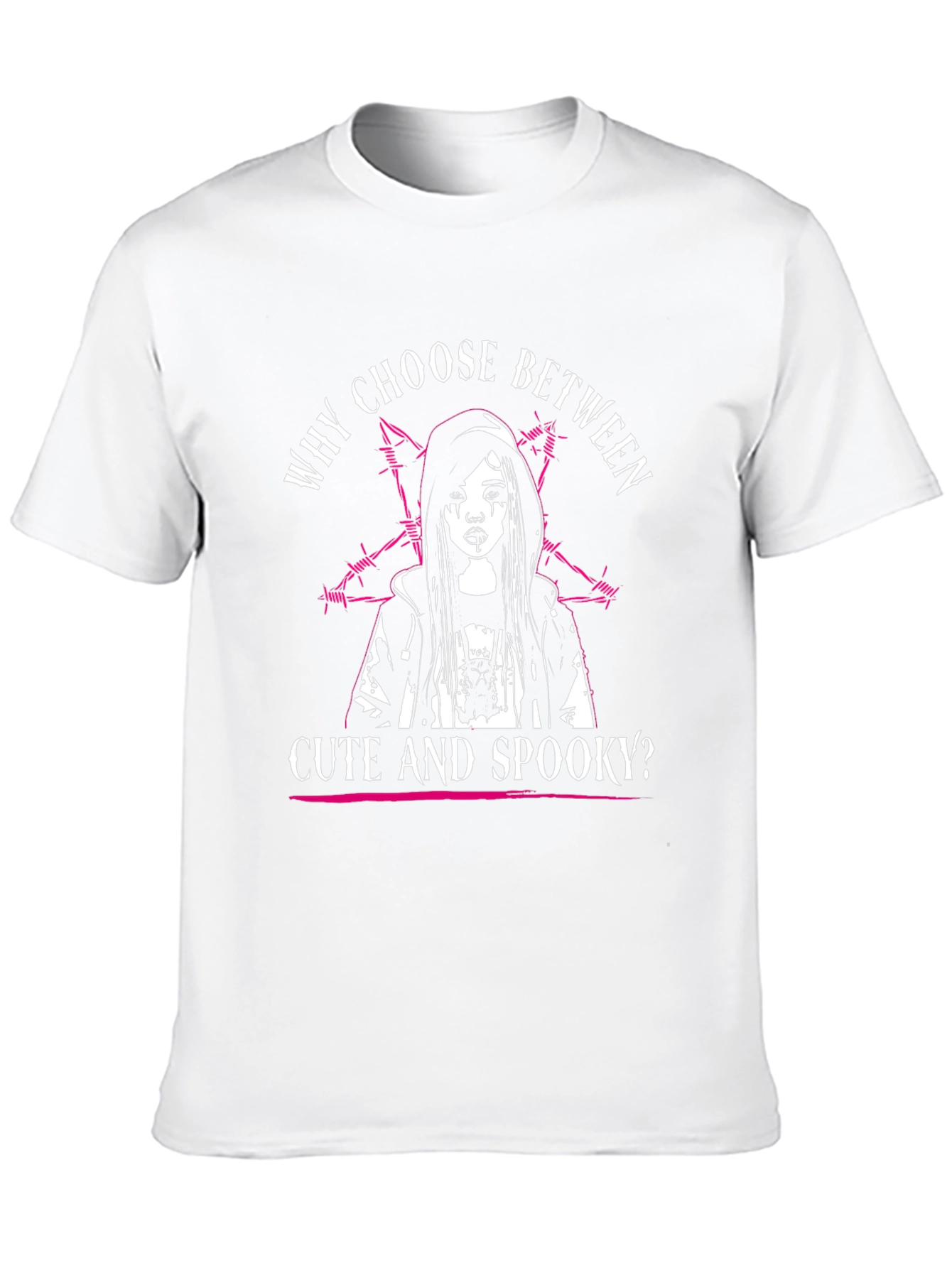 Cute & Spooky Graphic Tee - Black Cotton T-Shirt